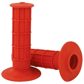 Motocross Grips Handlebar Grips MX Off Road Enduro Pair Of Grips For 22.2mm (7/8") Bars - 22mm Left 25mm Right (Red)