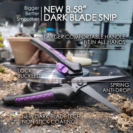 Buds Leaf Stem Fruit Flower Garden Scissors Non-stick Resin Resist Blade 8.58" Precision Micro-Tip Pruning Shears Bigger Grip Pruner Snips Effort-saving Ergonomical Gardening Trimming Scissors