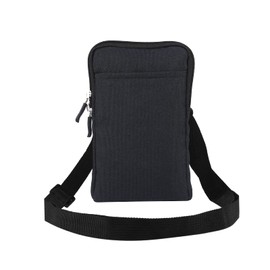 Cell Phone Waist Pouch Black Men, Cell Phone Shoulder Bag Men, Women Men Waterproof Vertical Cell Phone Belt Loop Holster Smartphone Shoulder Messenger Bag Zipper Crossbody Purse Sports Travel Handbag