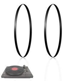 PLABBDPL 2 x Replacement Straps for Turntable, 20 cm Length, High-Quality Rubber for Best Drive Performance and Perfect Music Enjoyment, Recorder Parts, Phonograph Belt, Suitable for Many Turntable
