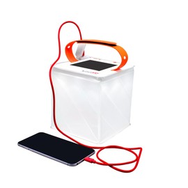 LuminAID Max QI 2-in-1 Solar Camping Lantern and Phone Charger - Inflatable LED Lamp for Camping, Hiking and Travel - Emergency Light for Power Outages, Hurricane, Survival Kits
