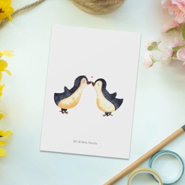 Mr. & Mrs. Panda Postcard Penguin Love – Gift, Love Saying, Invitation Birthday, Great Love, Happy, in Love, Postcards