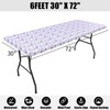 Smiry Rectangle Picnic Tablecloth, Waterproof Elastic Fitted Table Covers for