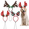 Gukasxi Pack of 3 Christmas Pet Headwear, Christmas Reindeer Dog