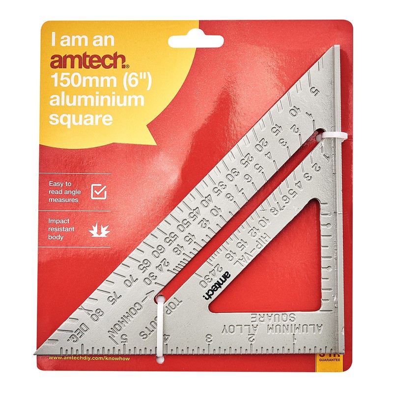 Amtech P3396 150mm (6") Aluminium roofer's Square