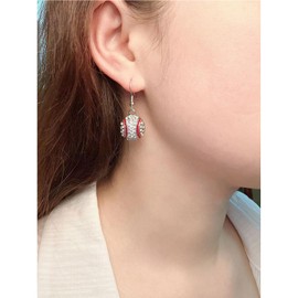Baseball Earrings for Women Athletic Inspired Earrings for Baseball Players Lovers (C)