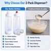 2 Pack Pancake Batter Dispenser Bottle with Whisk Ball, 1000ml