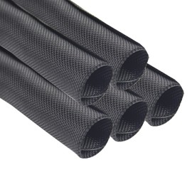 Black Braided Cable Management Sleeves Wire Loom Tubing Cord Protector Self-Wrapping (1/2"-30Feet)