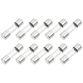 MECCANIXITY 10 Pcs Fast Blow Glass Fuse 4A 125V 5x20mm Glass Tube Fuses Fast-Acting Fuses for PCB Board Electronic Devices Home Appliances Light String