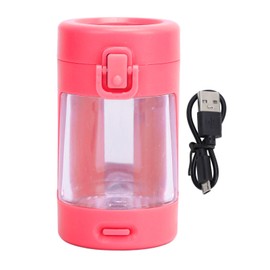 Magnifying Jar Portable Rechargeable Keep Humidity Mini Air Tight Storage Stash Jars with LED Light Rose Pink