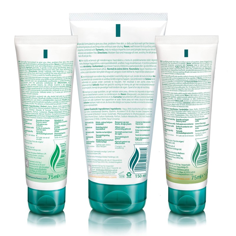 Himalaya Herbal Cleansing, Neem Face Wash, Natural Facial Cleanser with