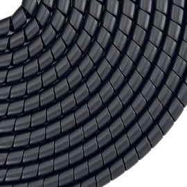 XIENLIU Spiral Wrap Hose Cable Protector - 0.5" OD x 25' Pre-Cut Lengths-Safe Hose Protector to Avoid Wear and Extend Life for Hydraulic Pneumatic Hoses
