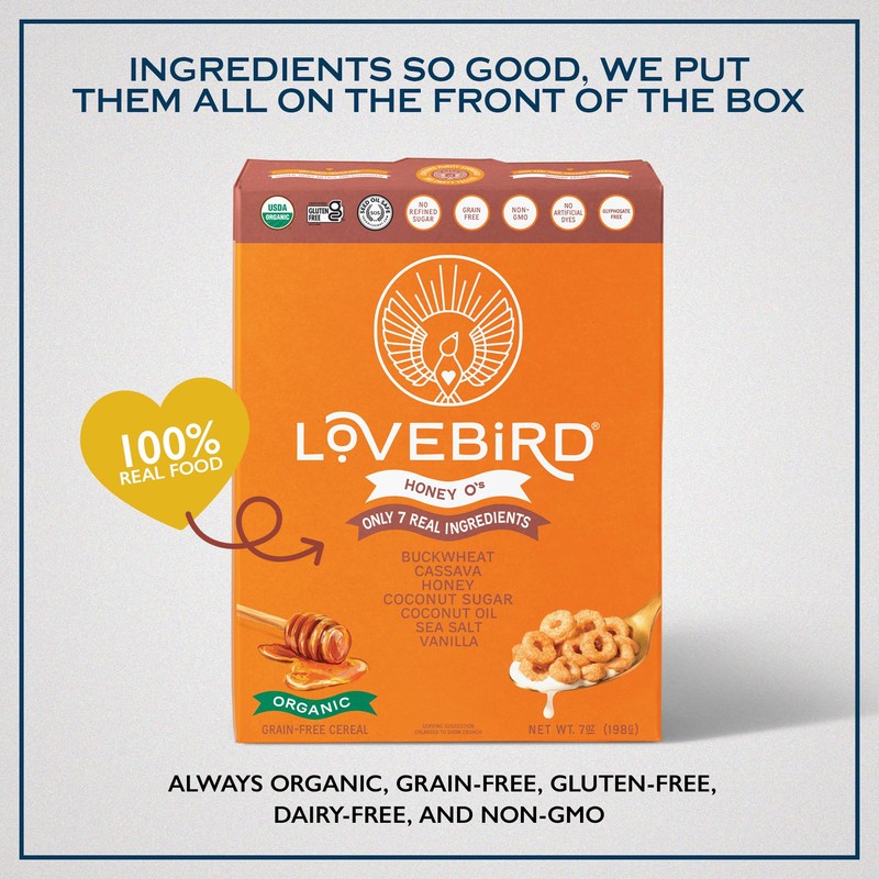Lovebird, Cereal Honey Grain Free, 7 Ounce