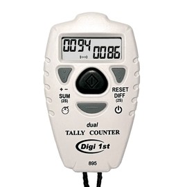 Digi 1st TC-895 Digital Dual Tally Counter, Electronic Up Down Clicker Counter, Add/Subtract People Counter, Handheld Pitch Counter for Golf, Lap & Sports Games