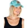Funky Junque Womens Baseball Cap Distressed Vintage Unconstructed Embroidered Patch