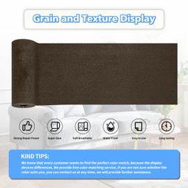 KING MOUNTAIN Couch Fabric Repair Patch, Fabric Patches for Furniture, 4" x 63" Waterproof Velvet Repair Tape for Sofas, Car Seats, Furniture, Upholstery Fabrics and Velvet Goods. （Coffee）