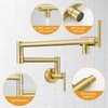 Fransiton Brushed Gold Pot Filler, Pot Filler Faucet Wall Mount,