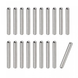 sourcing map 20 x 20 mm Dowel Pins 304 Stainless Steel Round Head Flat Fastening Elements