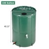 100 Gallon Collapsible Rain Barrel, Portable Rainwater Collection System, Rain