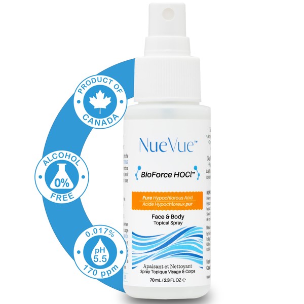 BioForce HOCl - Pure Hypochlorous Acid Spray for Face Travel