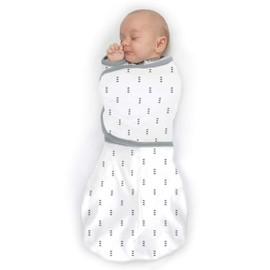 SwaddleDesigns Omni Swaddle Sack with Wrap & Arms Up Sleeves & Mitten Cuffs, Tiny Arrows, Soft Black, Small, 0-3 Months