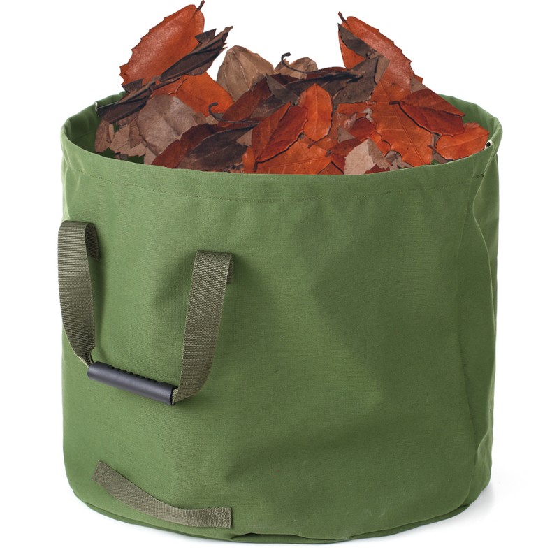 Collapsible Garden Bag Canvas Reusable Gardening Bag Water Resistant Garden