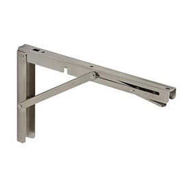 1 Pair of Folding Wall Brackets Real Stainless Steel (300 x 176 mm) Shelf Support Maximum Load 150 kg Sotech