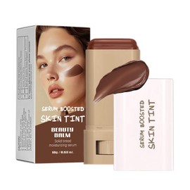Foundation Stick Beauty Balm Serum Boosted Skin Tint, Solid Tinted Moisturizing Serum, Buildable Sheer-to-Full Coverage Contour Stick for Face Makeup, Lightweight & Hydrating (#01)