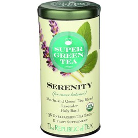 Republic Of Tea, Tea Supergreen Serenity Organic, 36 Count