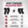 McDavid - Rodilleras de compresión Hex, protección Acolchada extraíble, Absorbe