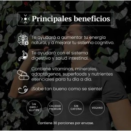 Numo Greens, +50 Ingredientes Múltiples Beneficios Todo En Uno, 30 serv. 300g