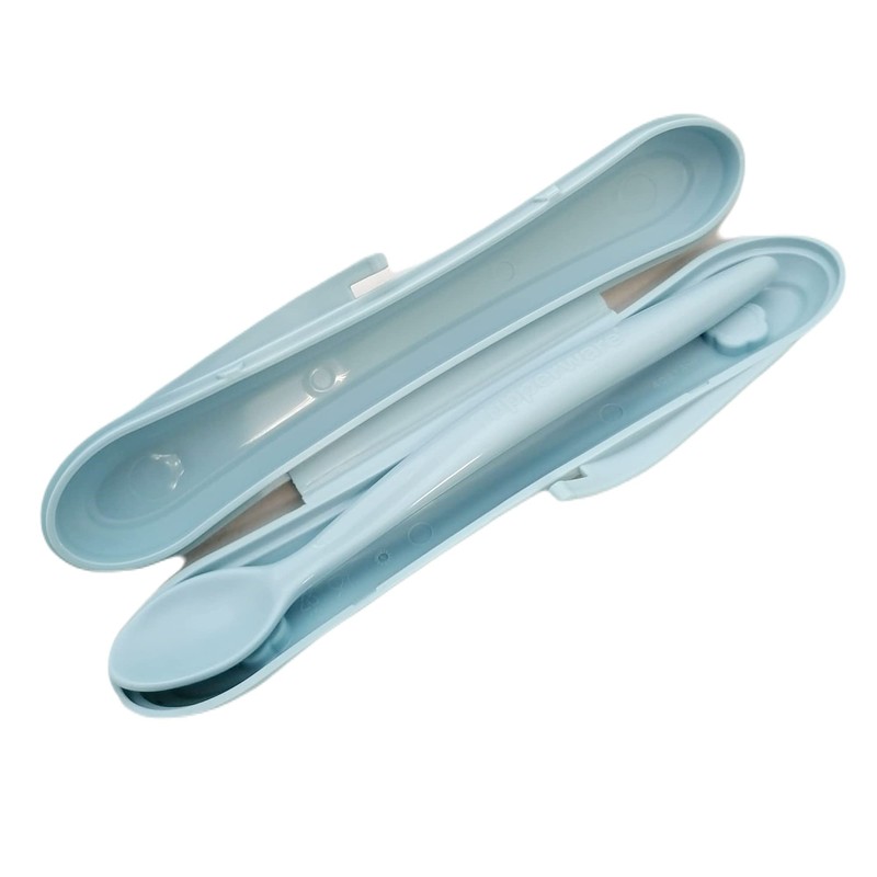 Tupperware TupperCare Children's Soft Feeding Spoon Light Blue Blue with