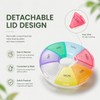 7 Day Pill Box Organiser Round Compact Travel Pill Box,