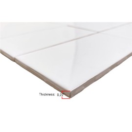 Tenedos White Ceramic 3x6 Glossy Subway Wall Tile Backsplash for Kitchen, Bathroom Shower, Accent Decor, Fireplace (80 Pieces - Box of 10 sq.ft.)