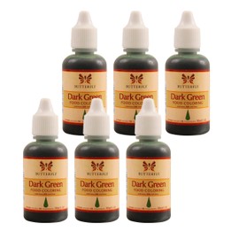 Butterfly Food Coloring Extract 1oz (30ml) (Green Coloring, Pack of 6)