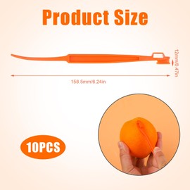 MJIYSGS 10pcs Orange Peeler Tool, Long Handle Serrated Citrus Peel Cutter Easy Hold Plastic Vegetable Lemon Slicer Fruit Opener Remover Kitchen Gadget Chef Tools