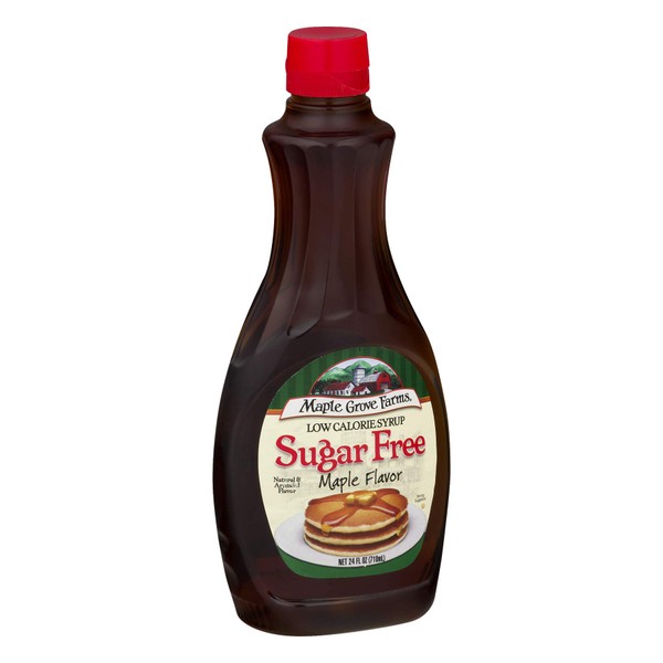 Maple Grove Farms Syrup Maple Sugar Free, 24.0 FL OZ (Pack of 3)
