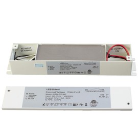 LEDupdates - Dimmable LED Driver Triac, 12v 60w 5A Power Supply, ETL Listed, Metal Junction Box Built-in AC to DC Class 2 Compatible with Lutron Leviton AC Wall Dimmer for LED Light Strip Module