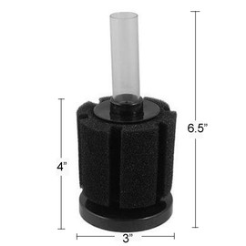 Aquapapa Bio Sponge Filter Air Pump Driven Up to 20 Gallon Each, Breeding Fry Betta Shrimp Fish Tank Aquarium (Small 4-Pack)