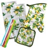 Greenbrier Kitchen Linen Set (Includes: one Oven mitt, Two Pot