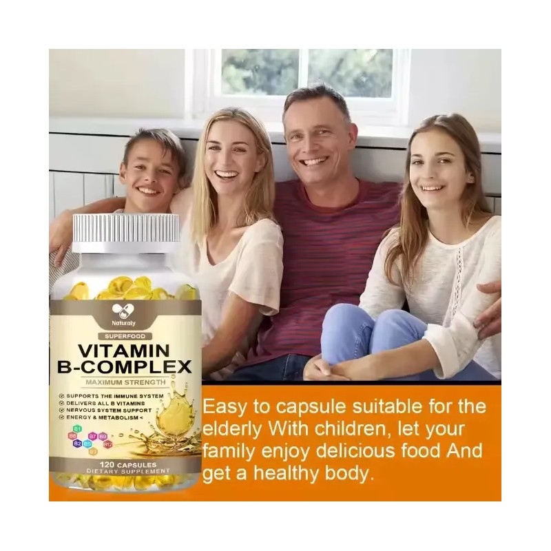 Vitamina Complejo B, Maxima Potencia 60 Cap