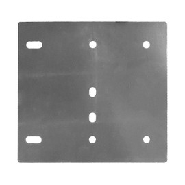 Mytee Products 2 Pack E-Track Backing Plate Installation Kit, Heavy Duty E-Track Rail Mounting Back Plate with Bolts, Nuts, and Washers for Enclosed Trailer, Truck, Workshop - 6" x 6-1/2"