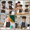 Bouiexye 1 Set Kids Apron and Chef Hat Set Children