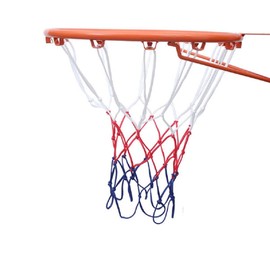 LEDON 2pcs All-Weather Basketball Net Tri-Color Basketball Hoop Net, Red+White+Blue