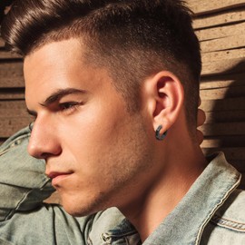 Flongo Men's Viking Creole Earrings: Black Silver Gold Stud Earrings Stainless Steel Norwegian Viking Runes Punk Amulet Geometric Earrings Jewellery Gift for Men Women, Stainless Steel