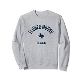 Flower Mound Texas TX Vintage 70s Sports Design Navy Print Sweatshirt