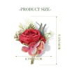 Latious Wedding Flower Boutonniere Red Groom Rose Buttonholes Men's Boutineer