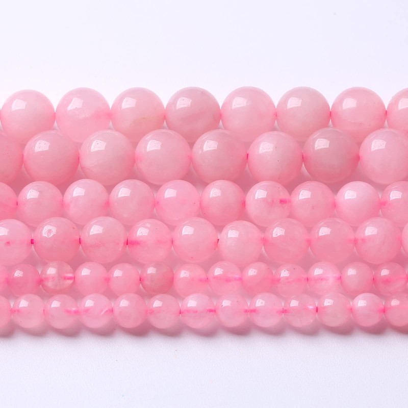 Cuentas de cuarzo rosa natural de 8 mm Cuentas de