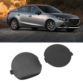 Front Bumper Tow Hook Cover, OE Number BHN1 50 EL1 BB, ABS Material, for Mazda 3 2014-2019 (with) Easy Installation Front and Rear