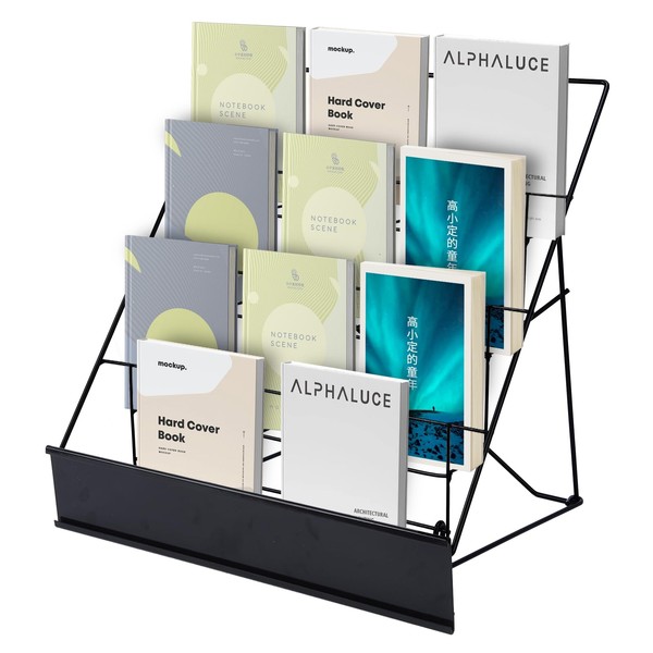 Book Signing Rack, Book Display Rack, Tabletop Magazine Display Rack,